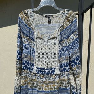 3x Bohemian Paisley floral Macy’s NWT